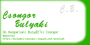 csongor bulyaki business card